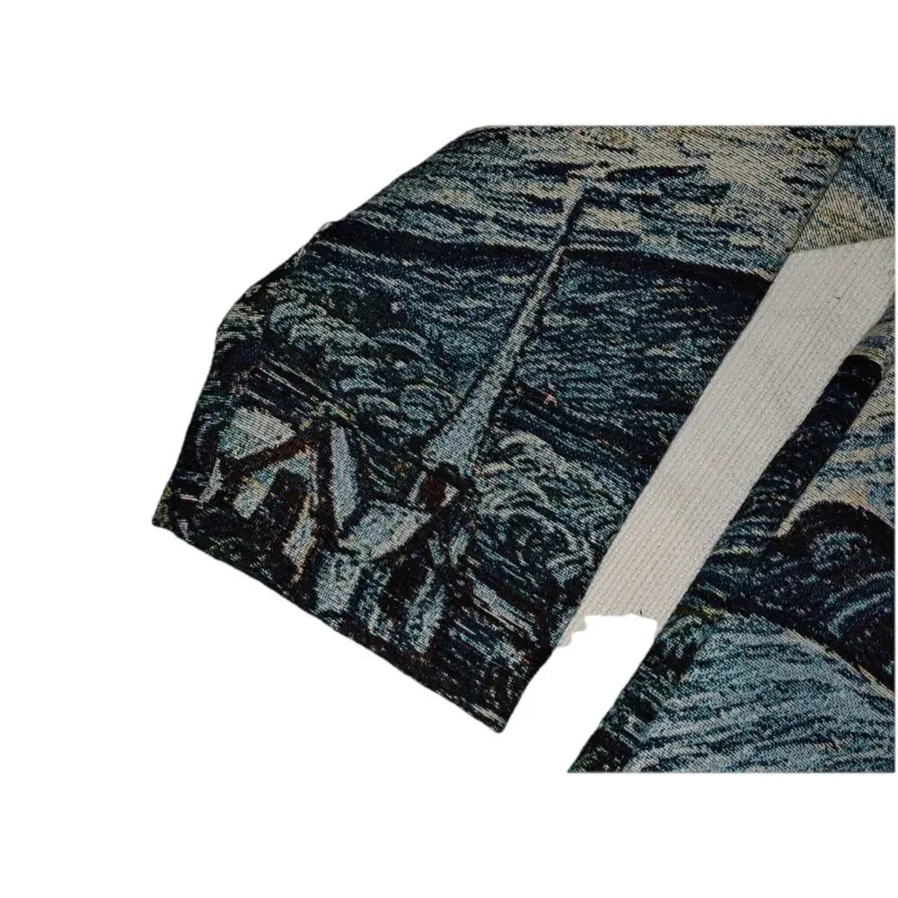 Super Massive Jacket Men’s L Starry Night Van Gogh Tapestry Woven Art Statement - Picture 6 of 7